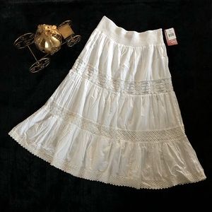White Boho/Peasant Skirt